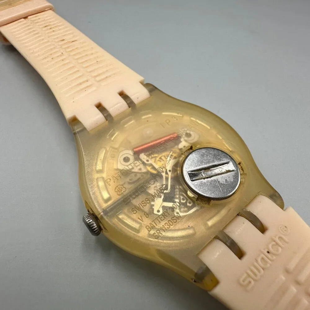 Swatch Rose Rebel Watch Unisex Date Window Round 40MM SUOT700 New Battery